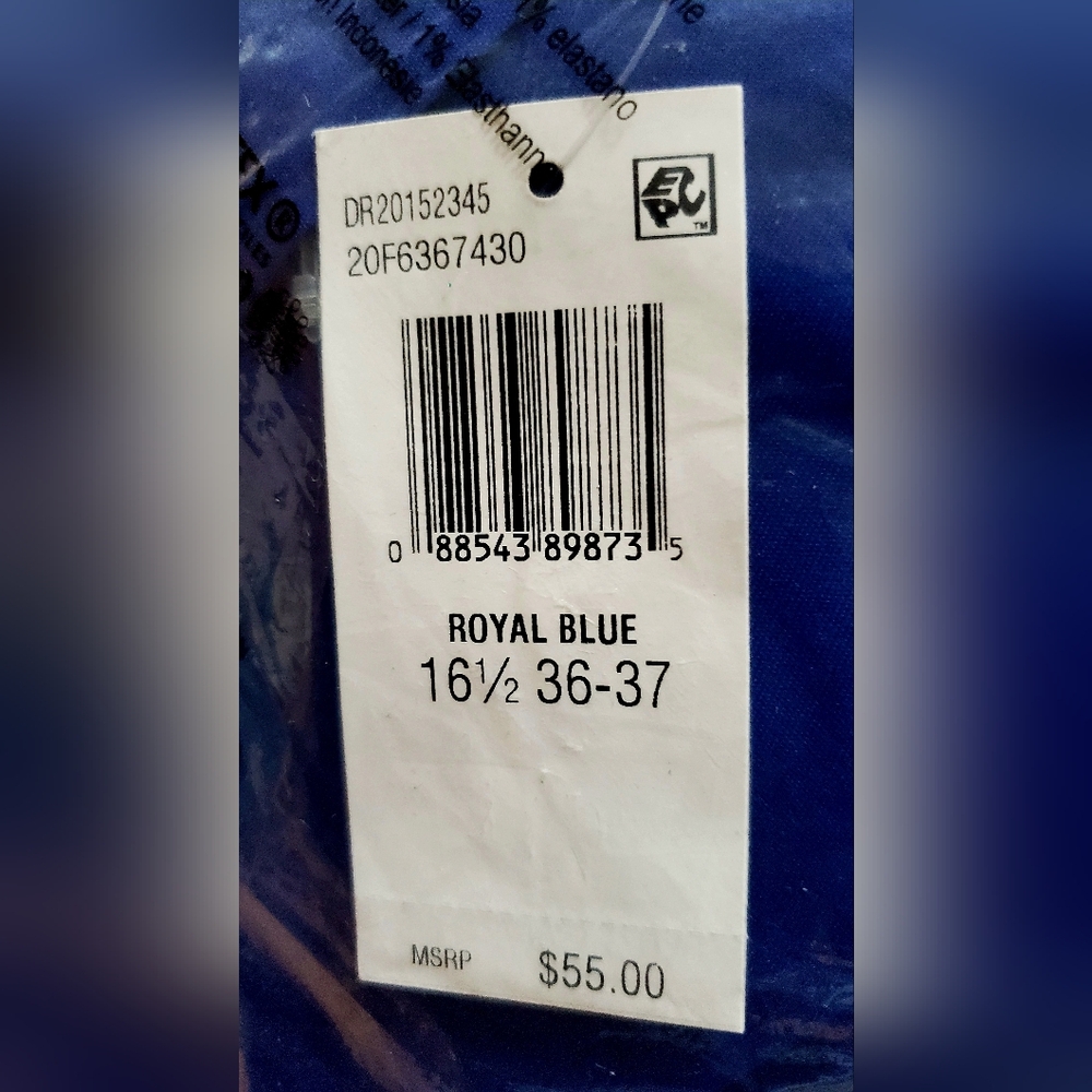 Van Heusen Royal Blue Flex Shirt - Picture 2 of 6